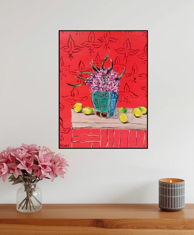 青い裸婦（切り絵風）